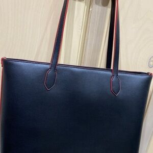 Chic Black and Red Tote Bag & clutch